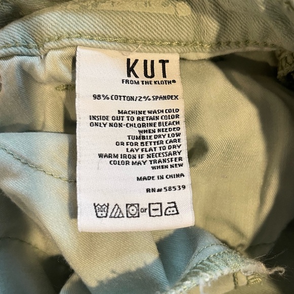 KUT from the Kloth Straight Leg Olive Jeans - Picture 4 of 10